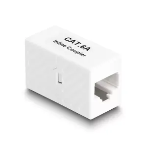 Сетевой кабель DeLOCK адаптер RJ45 jack to RJ45 jack Cat.6A UTP 1м белый