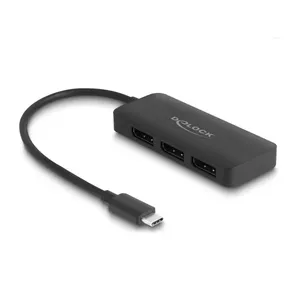 DeLOCK USB Type-C сплиттер DP Alt Mode на 3 x DisplayPort MST 4K 60 Hz