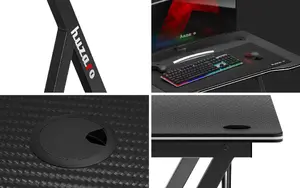 Игровой стол Huzaro Hero 1.4 Black прямой прямоугольная столешница МДФ 1000x500x750 мм