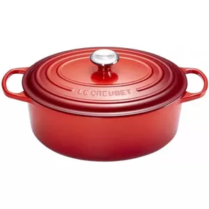 Кастрюля Le Creuset Signature Oval 31 см Cerise — эмалированная чугунная жаровня