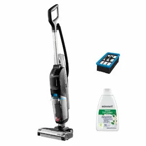 Stick vacuum Bissell CrossWave HF2 Select — 340 W, 0.75 L clean / 0.58 L dirty tanks, 46.4 AW suction, dry & wet cleaning