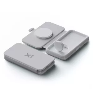 Xtorm salokāms bezvadu ceļojumu lādētājs 3in1 15W pelēks XWF31
