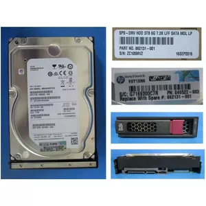 Cietais диск Hewlett Packard Enterprise 3TB LFF SATA 862131-001