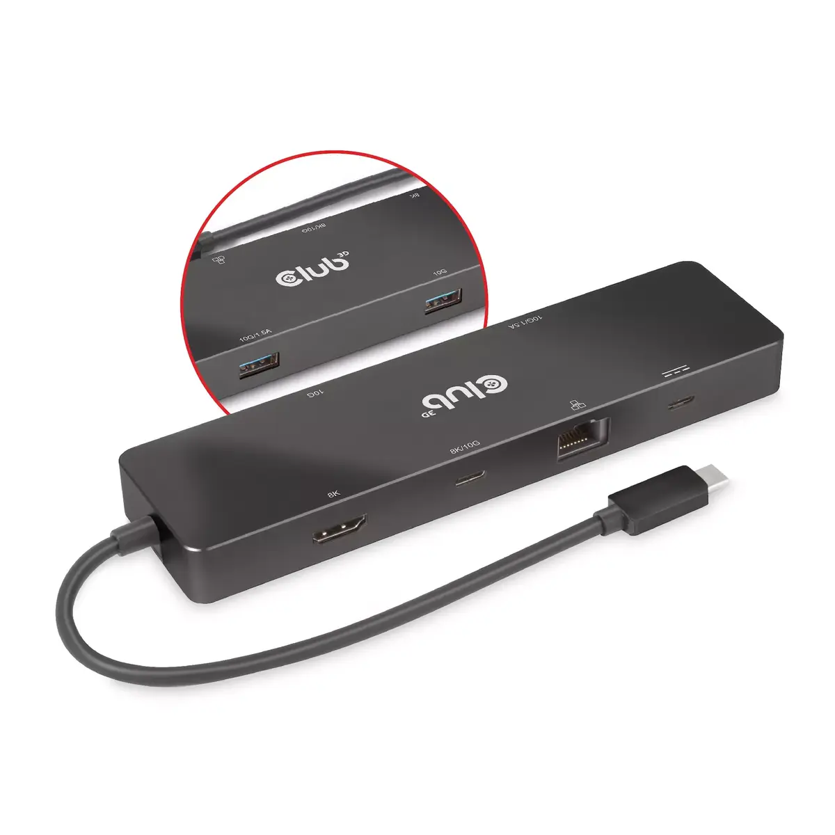 CLUB3D USB3.2 Gen2 Type-C 6-in-1 Doks Photo 6