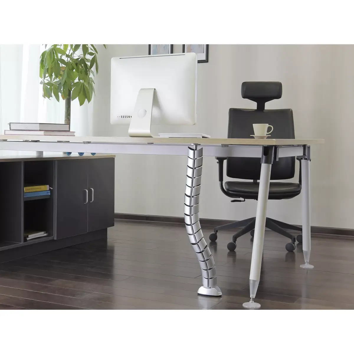 Кабельный рукав Equip Double-Channel Cable Management Spine Silver Photo 5