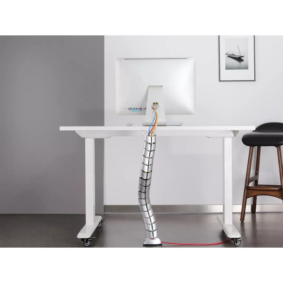 Кабельный рукав Equip Double-Channel Cable Management Spine Silver Photo 6