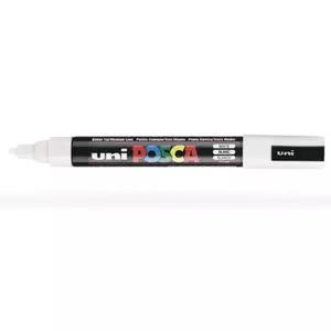 Marķieris POSCA PC5M BL ar smalko galu balts 1 gab.