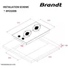 BRANDT BPG3200B встраиваемая газовая панель 30 см Photo 2