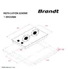 BRANDT BPG3200B iebūvējamā gāzes plīts 30 cm Photo 5
