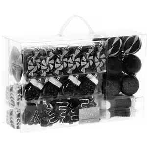 Springos CA0850 Christmas Tree Bauble Set, 77 Pieces, Assorted Sizes and Colors