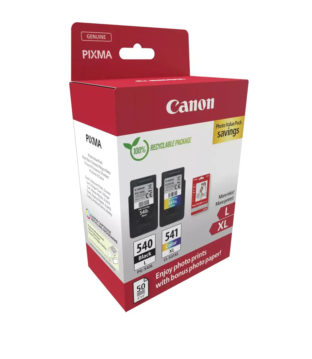 Kārtridžs Canon Ink 5224B012 PG540L/CL541XL BK,C,M,Y Photo 2