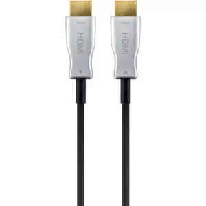 Кабель HDMI Goobay 40м Тип A Мужской к Мужскому 18 Гбит/с Черный Серебристый