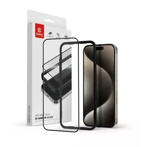Защитное закалённое стекло Crong CRG-AB3DAG-IP15P для iPhone 15 Pro, твёрдость 9H, защита экрана