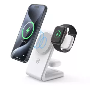 Mobile device charger Crong CRG-MSPS-WHT Smartwatch White Lightning USB Wireless