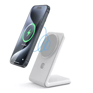 Wireless charger Crong CRG-MSS-WHT 10W fast charging for Qi-compatible devices