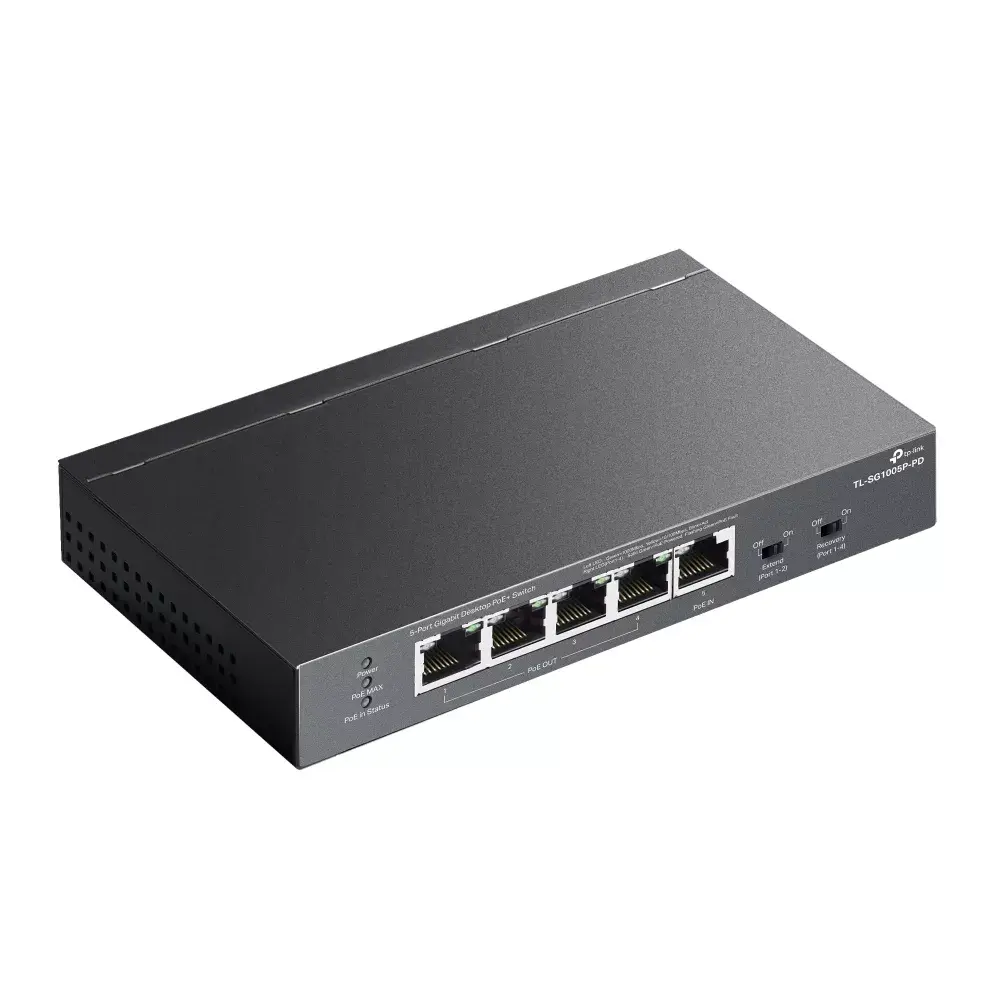 TP‑Link TL‑SG1005P‑PD 5 portu Gigabit PoE slēdzis Photo 4