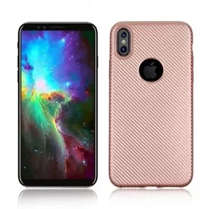 Protective phone case Samsung J3 J330 2017 — Rose Gold carbon fiber texture