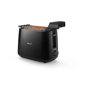 Philips Daily Collection Toaster HD2583/90  Plastic  2-slot  bun warmer  sandwich rack  black