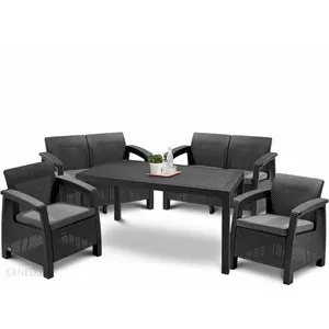 Набор садовой мебели Keter Corfu Fiesta Set, серый — стол и стулья для улицы