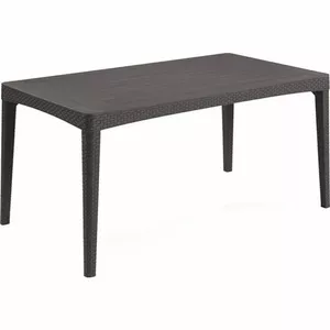 Garden table Keter Girona Flat Waves Grey — outdoor dining table, compact rectangular design