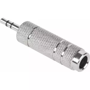 AV adapter 3.5 mm jack to 6.3 mm jack, silver — No name (MPN 5901436702795)