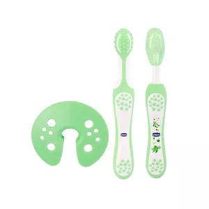 Chicco Set of toothbrushes for gums and teeth 1 pack.