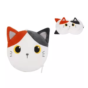 Подушка для путешествий I-Total ORANGE CAT 650-03735 с маской для сна