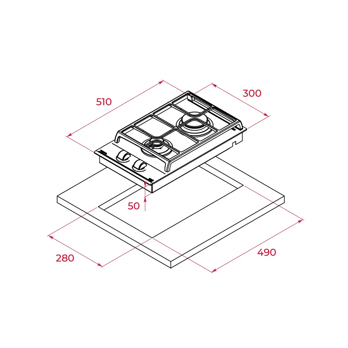 TEKA GZC 32300 XBC BK gas hob — built-in, 30 cm Photo 5