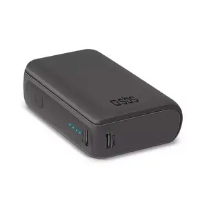 Portable power bank SBS NanoTube Lithium‑Ion 10000 mAh Black, 2x USB‑C, 10 W output, 2.1 A