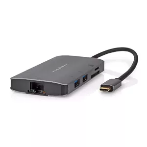 Nedis CCBW64240AT02 dokstacija USB 3.2 Gen 1 (3.1 Gen 1) Type-C Antracīts