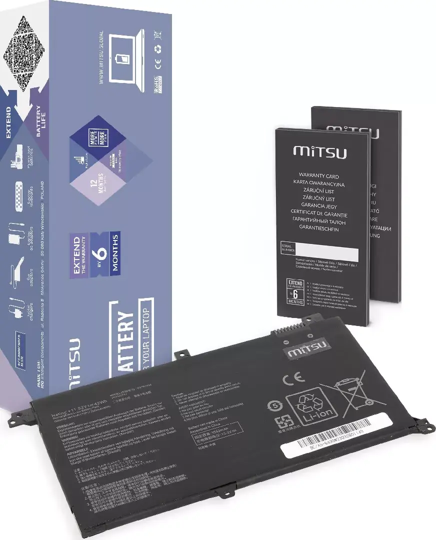 Аккумулятор MITSU для Asus B31N1732 Vivobook S430 X430U K430 Photo 4