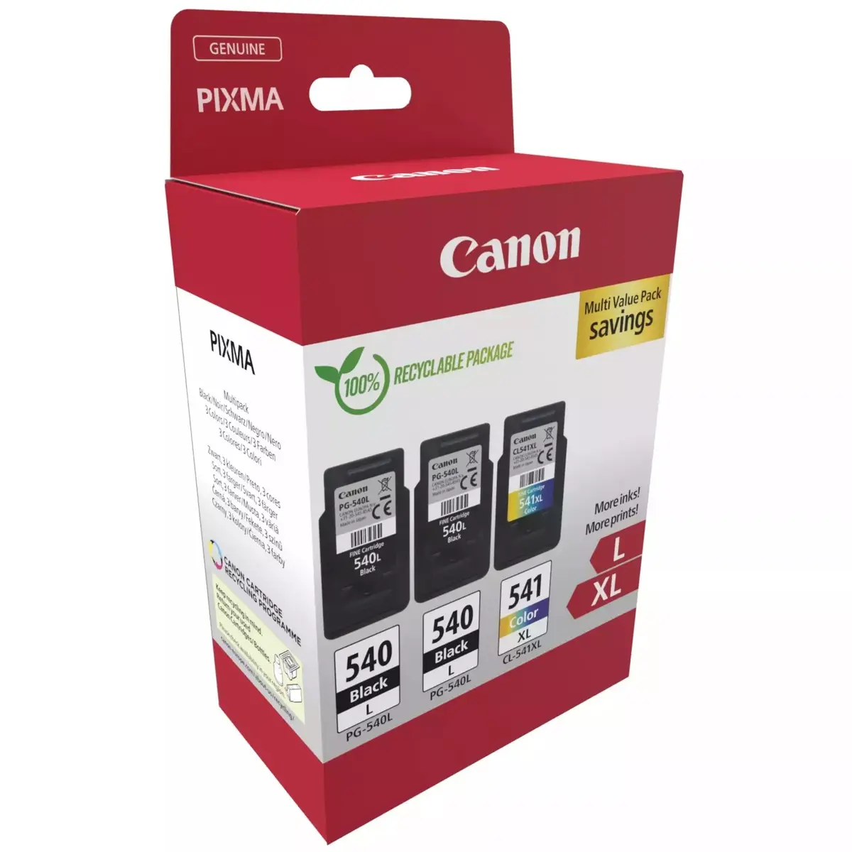 Kārtridžs Canon PG-540L x2/CL-541XL Melns un Krāsains Photo 2