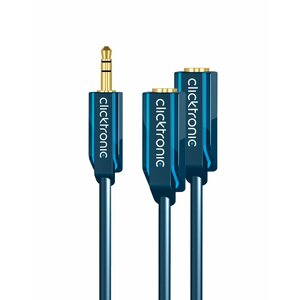 ClickTronic 70491 audio kabelis 0,1 m 3.5mm Zils