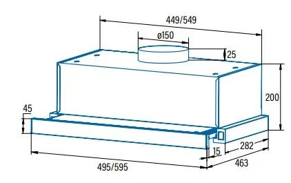 CATA TFB-5160 X Stainless Steel Telescopic Hood Photo 2