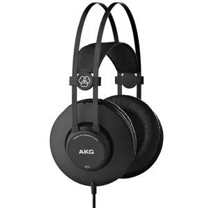Austiņas AKG K52 — vadu apvilktas circumaural studijas austiņas, 32 Ω, 18–20000 Hz, 2.5 m kabelis, 110 dB