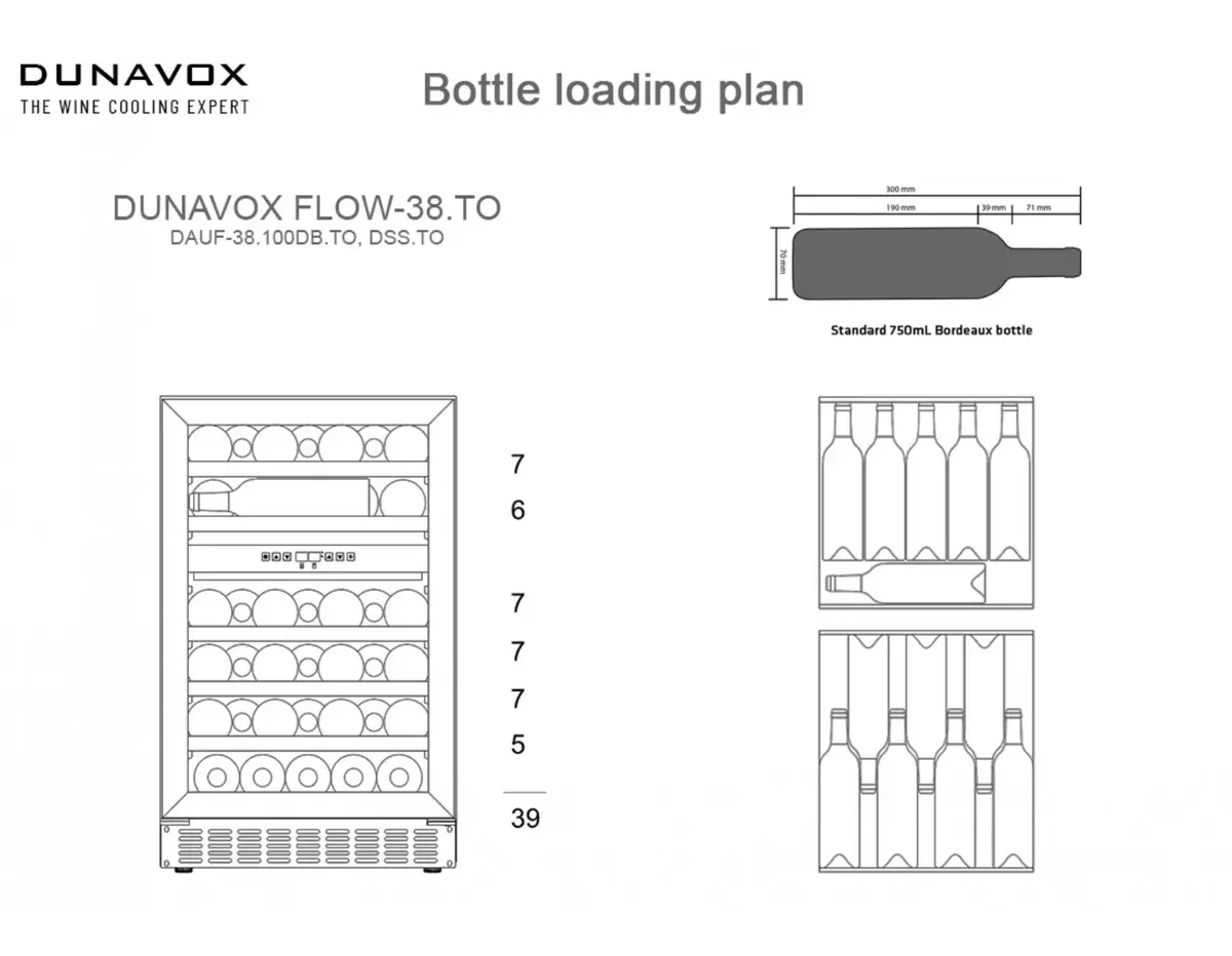 Dunavox DAUF38.100DOP.TO винный шкаф — 38 бутылок Photo 2