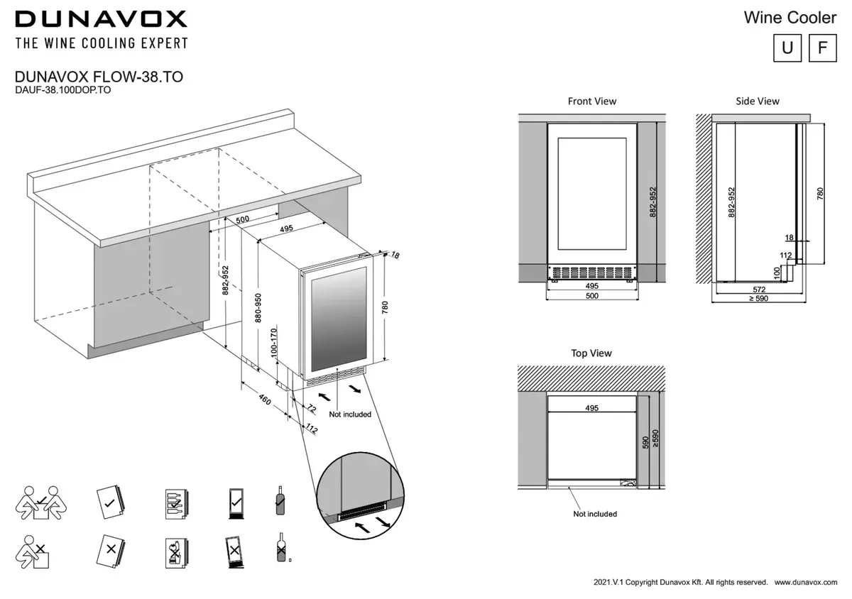 Dunavox DAUF38.100DOP.TO винный шкаф — 38 бутылок Photo 3