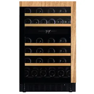 Wine cooler Dunavox DAUF38.100DOP.TO — integrated dual-zone, 38 bottles, handleless push2open, tinted glass