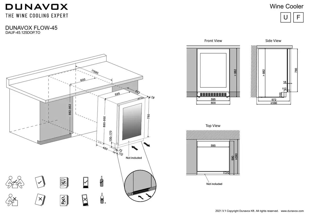 Dunavox DAUF45.125DOP.TO встраиваемый винный шкаф Photo 5