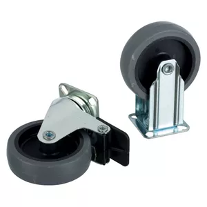 Pet carrier castor wheel ZOLUX TRIXIE 3988 – black/silver, compatible with Gulliver 4–7, pack of 4