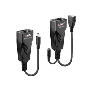 Lindy 100m USB 2.0 Type C Cat.6 Extender Network transmitter & receiver