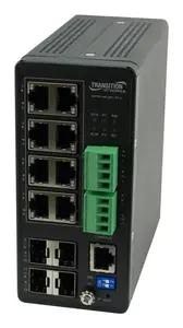 Lantronix SISPM1040-384-LRT-C Nepārvaldāms L2 Gigabit Ethernet tīkla slēdzis ar Power over Ethernet un 5 RJ-45 pieslēgvietām