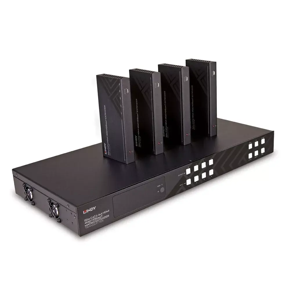AV transmitter & receiver Lindy 150m Cat.6 4x4 HDMI 4K60 Photo 2
