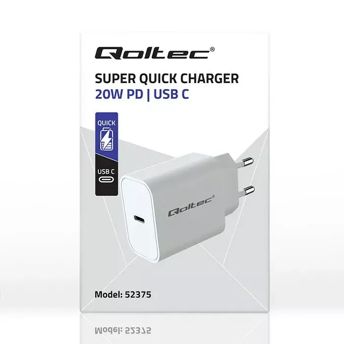 QOLTEC Super Quick PD 20W USB‑C lādētājs Photo 3