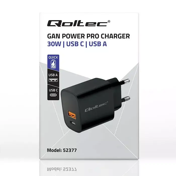 Сетевой адаптер QOLTEC 52377 GaN 30 Вт Photo 2