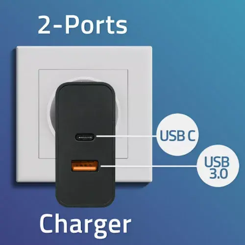 QOLTEC 52380 65W USB‑C + USB‑A Photo 2