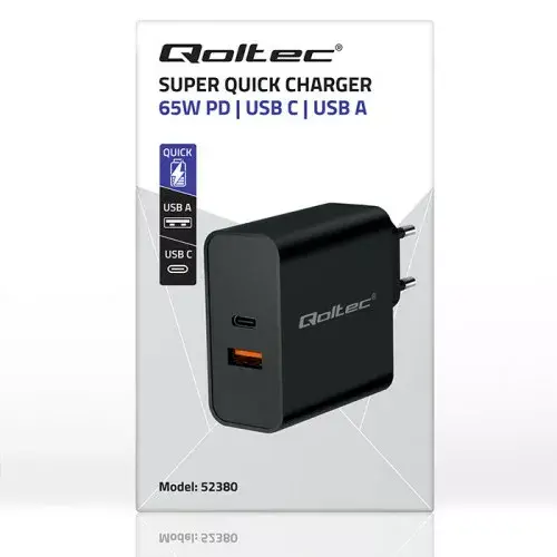 QOLTEC 52380 65W USB‑C + USB‑A Photo 5
