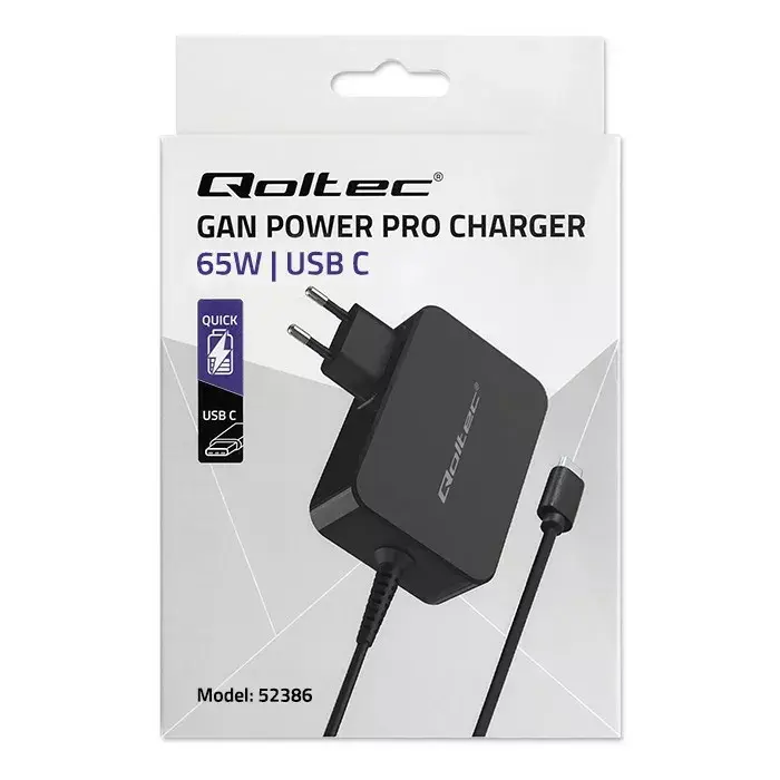 QOLTEC 52386 GaN 65W сетевой адаптер Photo 6