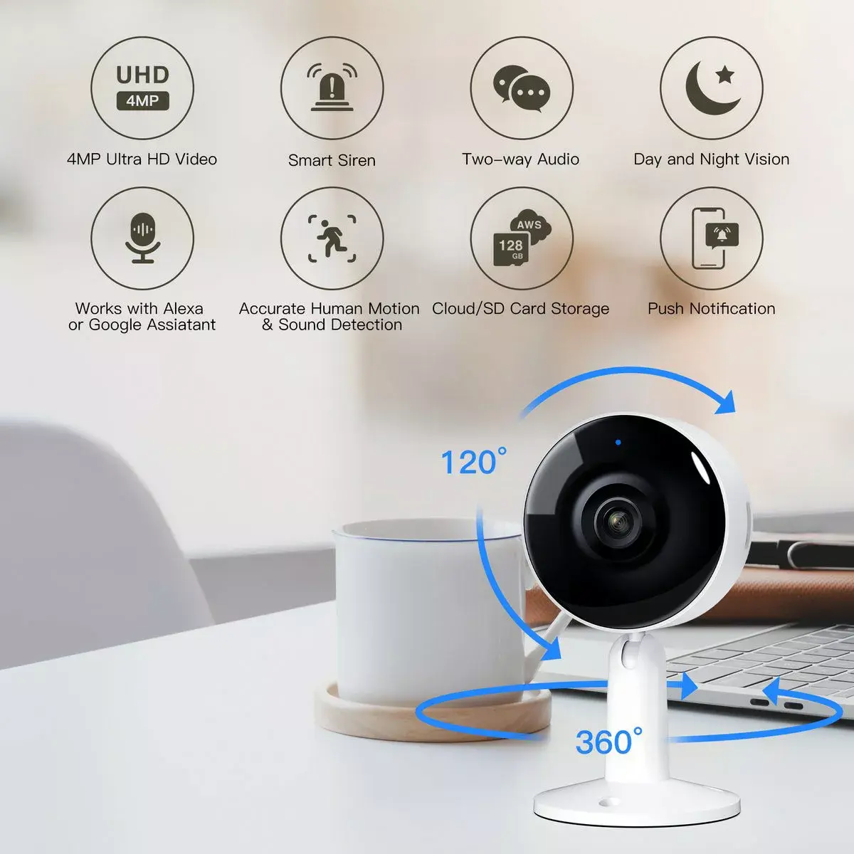Surveillance Camera Arenti IN1Q 4MP UHD Photo 2