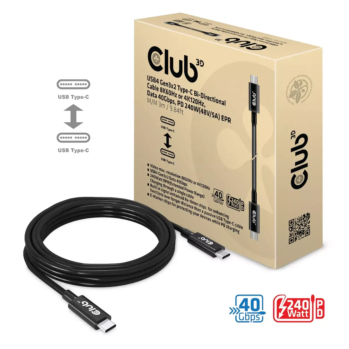 USB4 Кабель CLUB3D CAC-1579 Photo 4